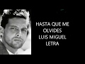 HASTA QUE ME OLVIDES Luis Miguel Letra