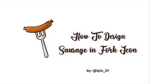 How To Design Simple Sausage On Fork Icon With CorelDraw X8