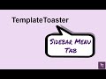 Sidebar Menu Tab | TemplateToaster Website Builder