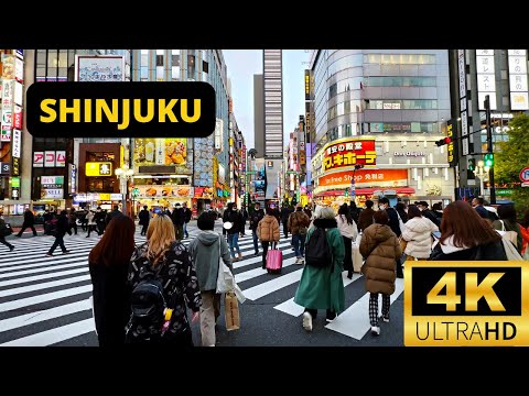 TOKYO, JAPAN 🇯🇵 [4K] SHINJUKU — 1 HOUR Walking Tour