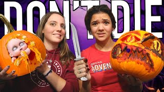 Halloween PUMPKIN CARVING CHALLENGE!!