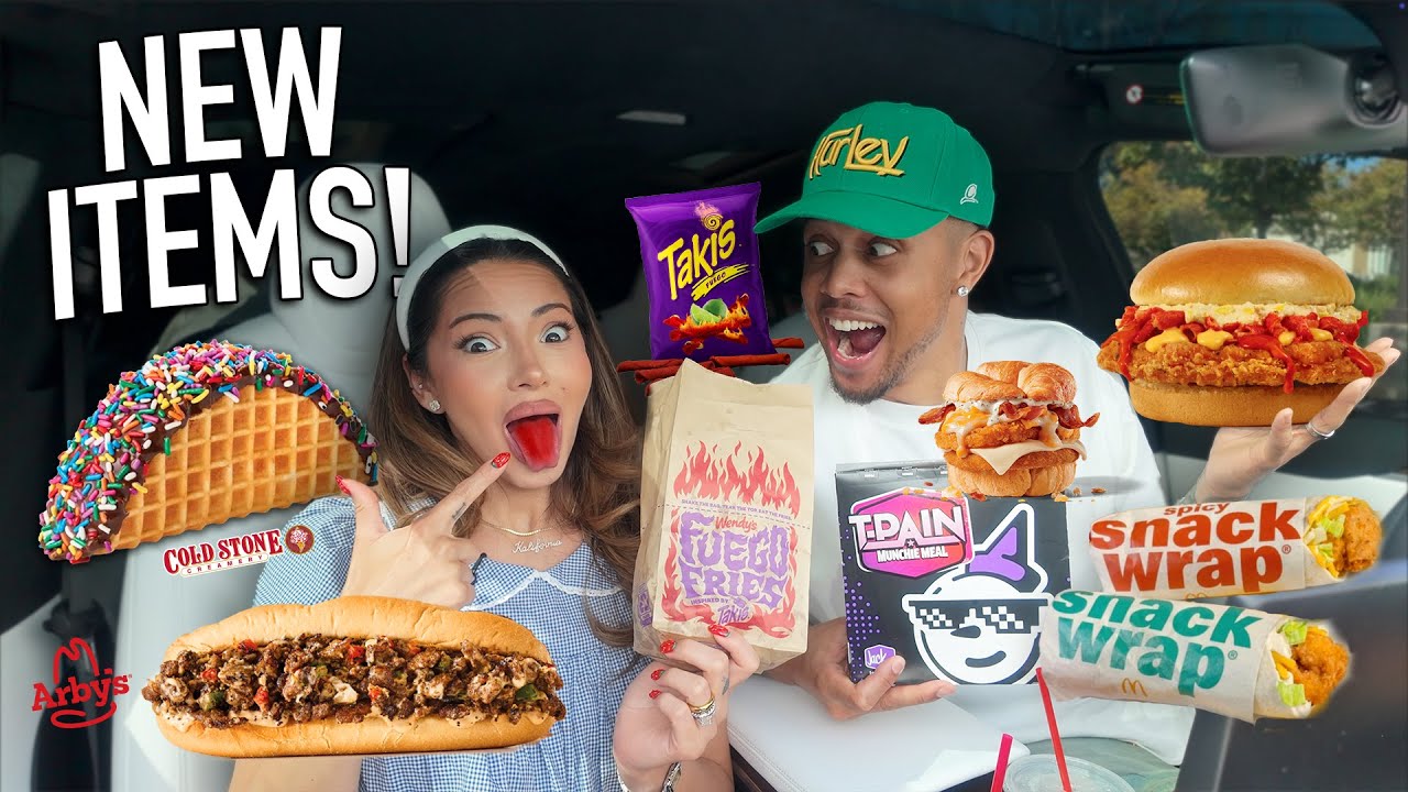 TRYING NEW MENU ITEMS FROM FAST FOOD RESTAURANTS!! 🔥 *MUKBANG/REVIEW*