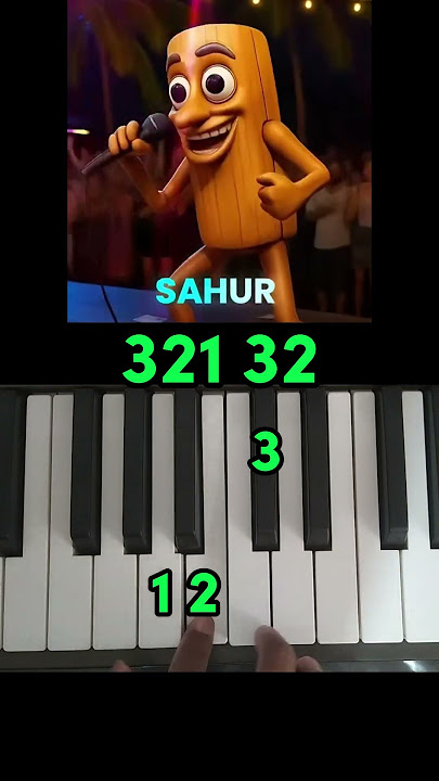 Tung Tung Tung Sahur - Fun Piano Tutorial #shorts #piano #tutorial