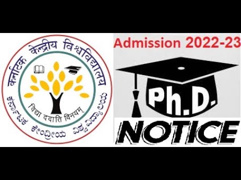 phd notification 2022 in karnataka university