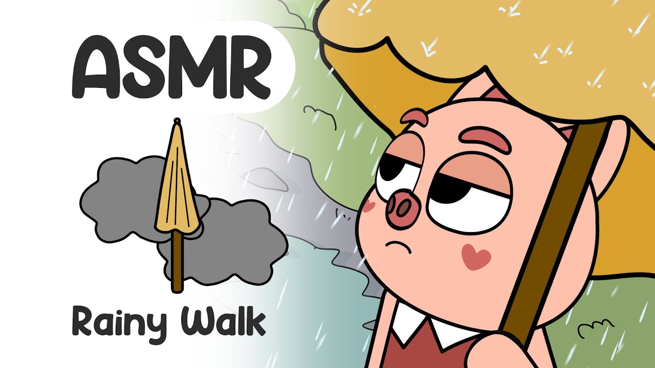 Rainy Walk to de stress (ASMR ANIMATION)