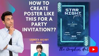 How to create posters like this for a party invitation? | The Graphic Hub | graphic designing screenshot 3