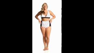 Ujena Plus Size High Waist Polka Dot Bottom Swimoutlet