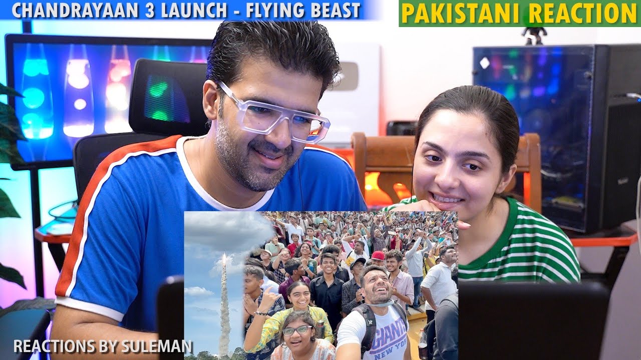Pakistani Couple Reacts To Chandrayaan 3 Launch | Flying Beast | Live Sriharikota | 2023