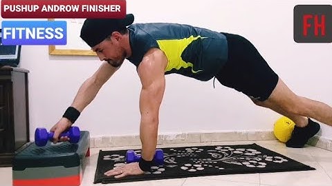 تمرین الضغط مع رفع الاتقال،،dumbbell pushup walkout,t-rotation,row