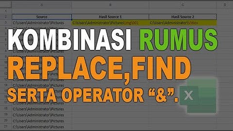 Kombinasi rumus FIND AND REPLACE serta operator "&" DI MICROSOFT EXCEL