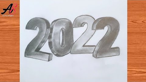 How to write 2022 in 3d style // Happy New Year 2022