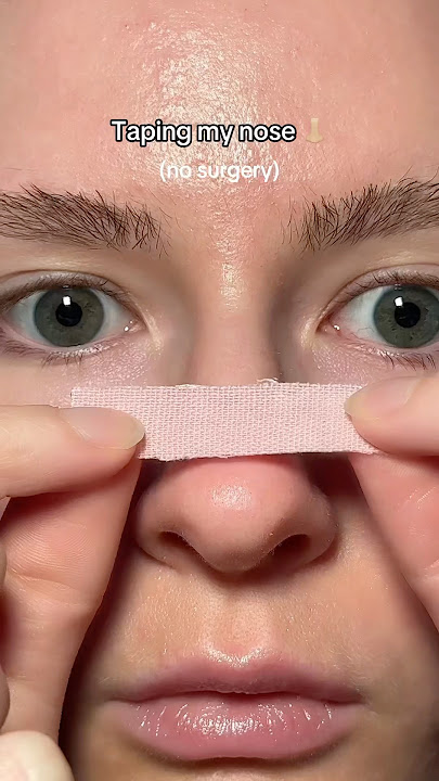 Nose tape routine (no surgery) 👀 #nosetape #bettersleep #sleephacks #beautyhacks #glowup #skincare