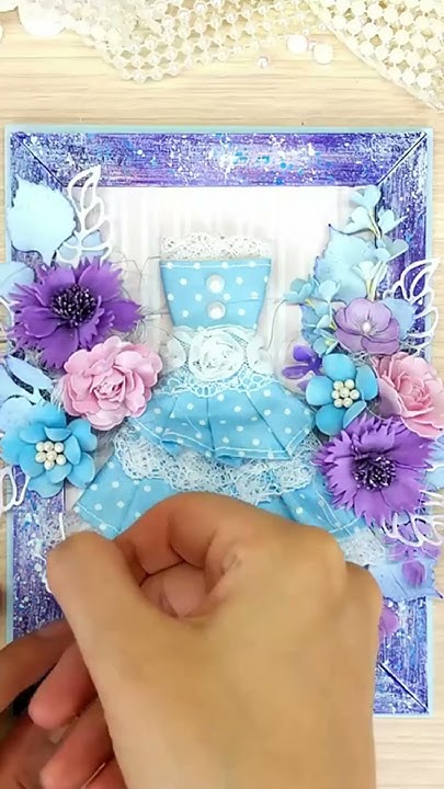 Идея красивой и оригинальной открытки с платьем и цветами 😍 @shutegova ...