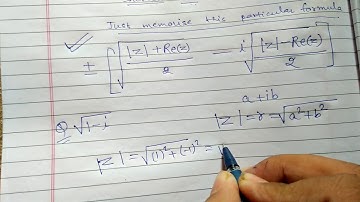 Amazing Shortcut trick of finding square root of a complex number