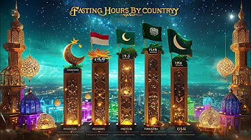 Shortest to longest Fasting Hours by Countries |Fasting Time Duration in 2025