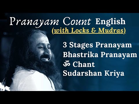 Pranayam Count with Locks Bandha and Mudras  Sudarshan Kriya Pranayam Count English Art of Living