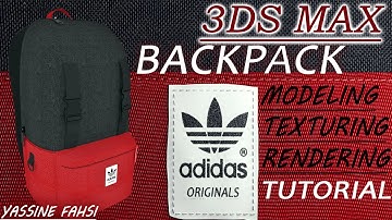 3D ADIDAS BACKPACK IN 3DS MAX | UV, TEXTURING & V-RAY RENDER