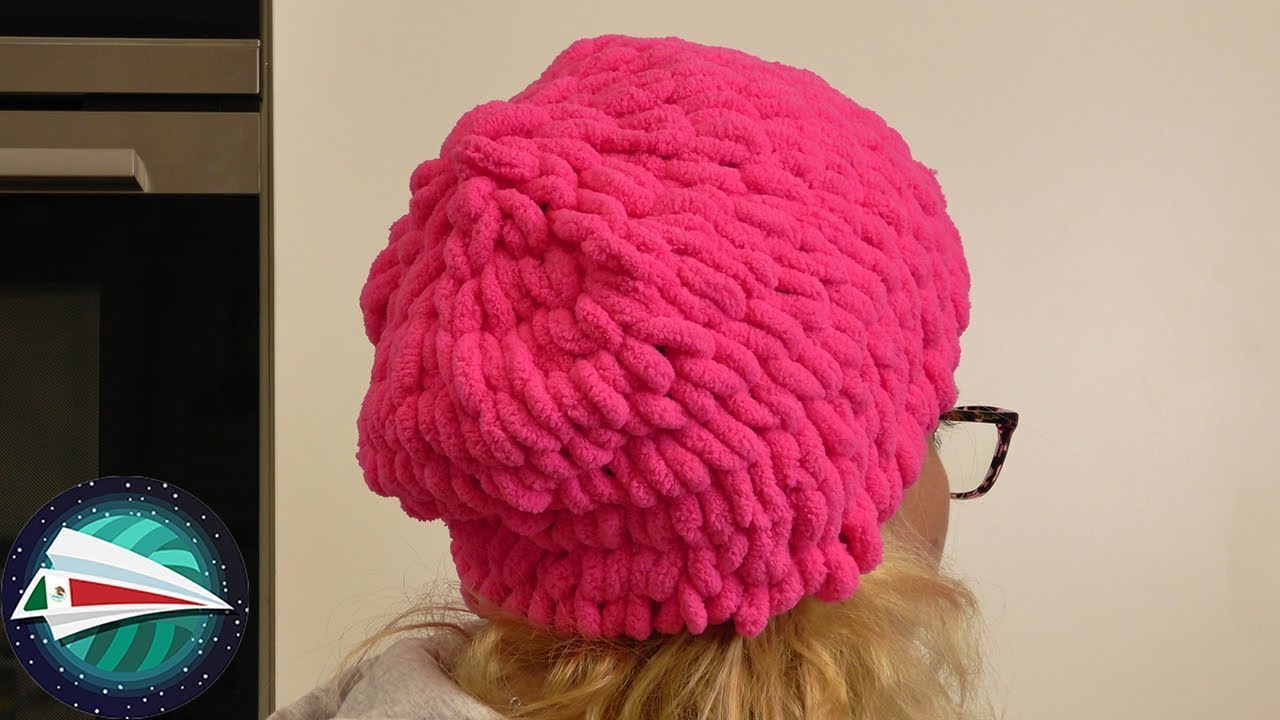 Teje tu propio gorro 💟 super fácil 💟 Lana Off the Hook 💟 DIY Beanie hat 💟 Lion Brand hacker typer