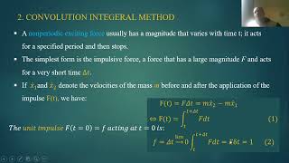 Vibration under general forcing function