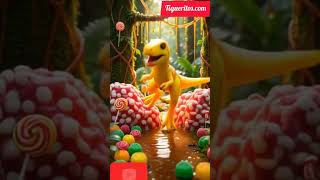 CANDY JURASSIC PARK! #ai #ia #cuteghost #toy #cutehorror #CUTE #GHOUL #WEIRD #VIRAL #candy #dinasour