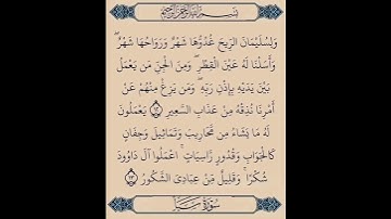 سورة(سباء)بصوت القارئ الشيخ صلاح بوخاطر...💞😘💕🌹🍂