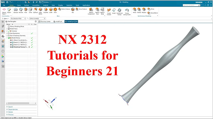 Siemens NX  tutorials for beginners|NX 2312|tutorial-21