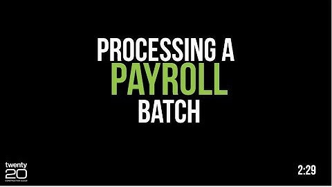 Processing a payroll batch
