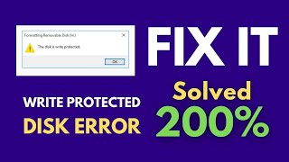 "The disk is write protected" [Fix] || Pen Drive Write Protected Problem Solution