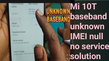 MI 10T  network problem unknown baseband  solution