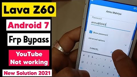 Lava Z60 Android 7 Frp Bypass | YouTube Not Working | Lava Z50/Z60 Google Account Remove No Computer