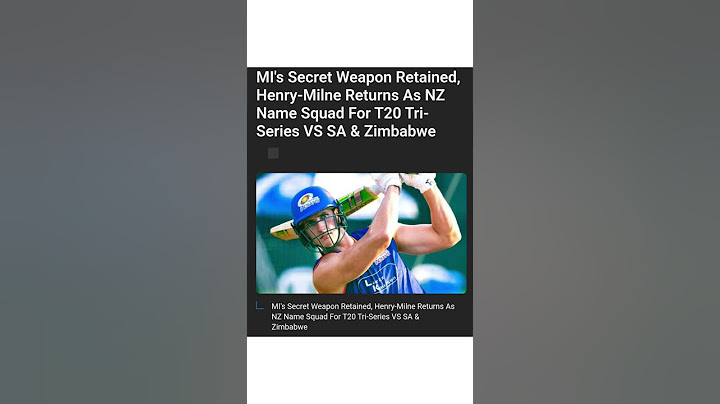MI’s Secret Weapon is BACK! 💥 | Milne Returns to NZ Squad for T20 Clash 🇳🇿🔥"#cricket #shorts