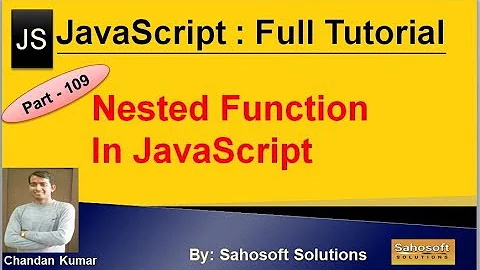 Nested Function in JavaScript | JavaScript Full Tutorial in Hindi