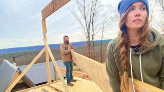 RIDGE BEAM Installation | 35 Foot Peak of our A-Frame Cabin Build by Wild Wonderful Off-Grid 309,293 views 1 month ago 17 minutes