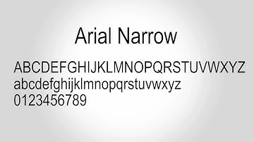 Arial Narrow Font
