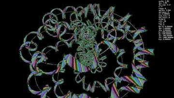 Torus knot, helices, tetrahedrons, Sierpinski