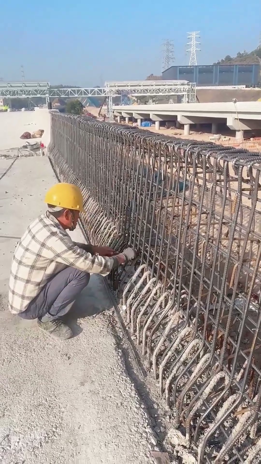 Bridge guardrail strapping process- Good tools and machinery make work easy