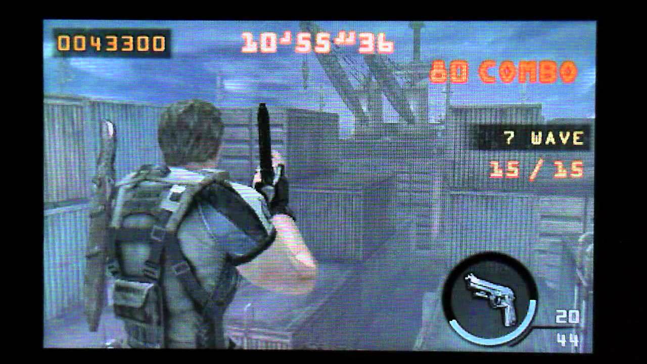 Biohazard The Mercenaries 3D MISSION LEVEL 4-5 SOLO 1,277,285 Chris