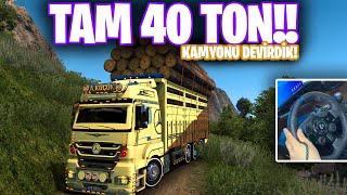 44 Ton Yük İle Vi̇rajli Ölüm Yollarinda Ets 2 Mercedes Axor 3240 Ets 2 Mod Logitech G29