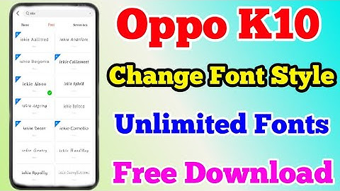 Oppo K10 Change Font Style || How To Free Download Font On Oppo K10 || Technical Akhilesh