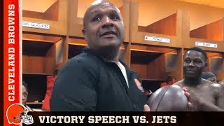 Hue Jackson victory speech vs. Jets | Cleveland Browns