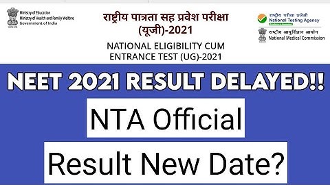 NEET 2021 Result Delayed!! | NEET 2021 Result new date by NTA official | NEET 2021 Latest news today