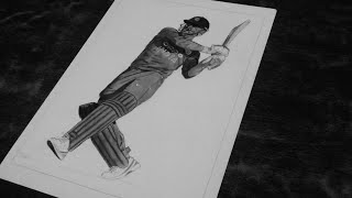 M.S.Dhoni Pencil Sketch | Timelapse video | The world cup winning six | Birthday Tribute To Dhoni