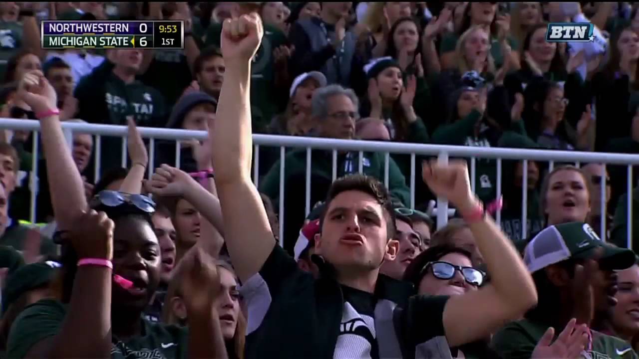 Brian Lewerke Hits Josiah Price for TD vs. Northwestern