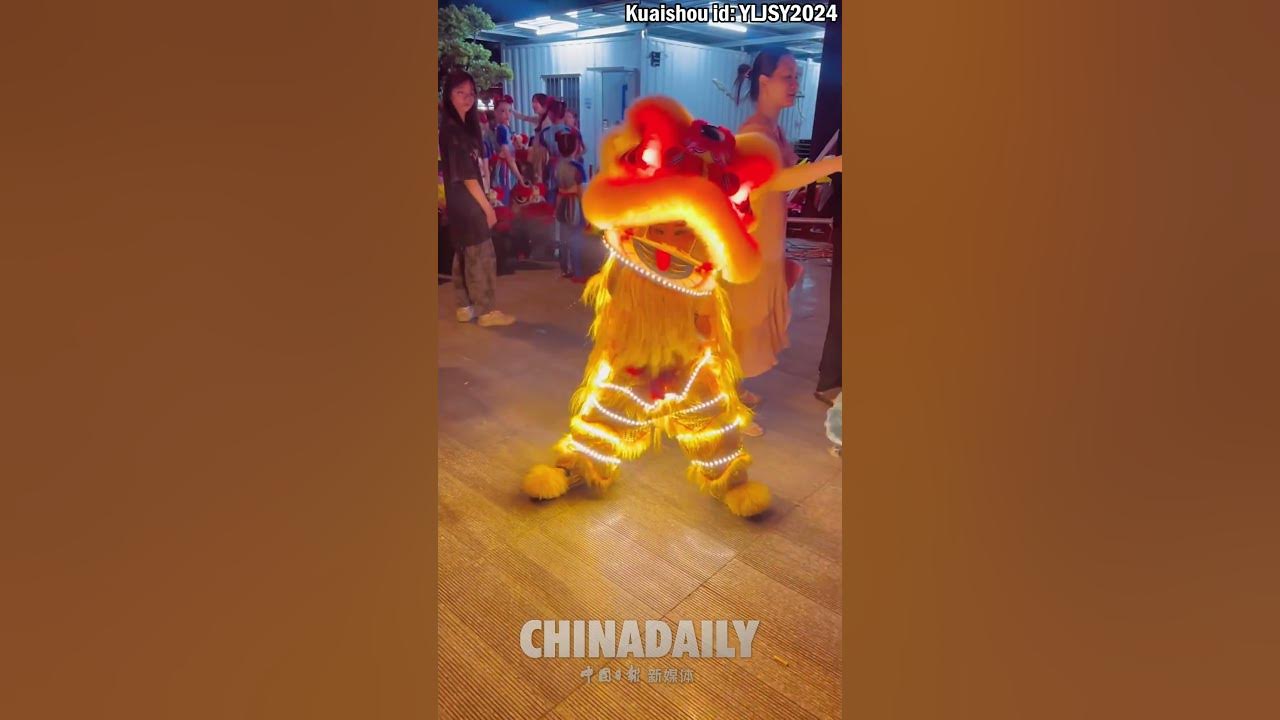 Lion dance boy