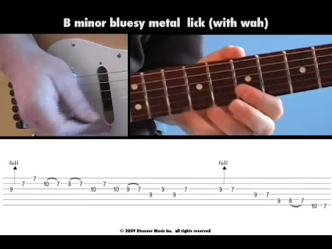 Quick Lick: B minor bluesy metal lick (guitar lesson)