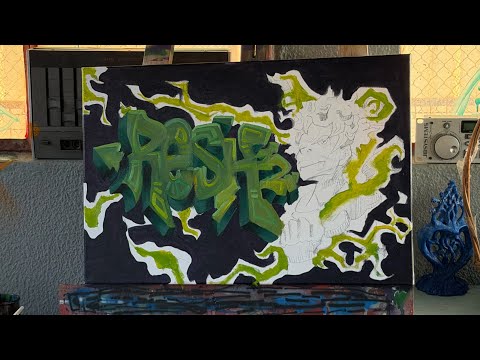 Painting A One Piece Graffiti Canvas