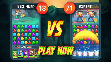 Puzzle Raiders: Match3 RPG game - Beginner VS Expert