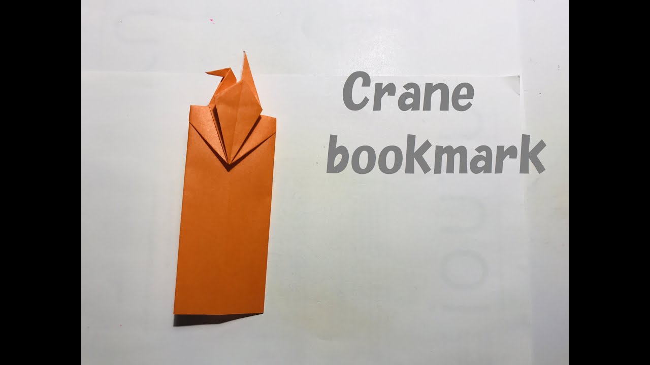折り紙 Origami 鶴のしおり Crane Bookmark Youtube