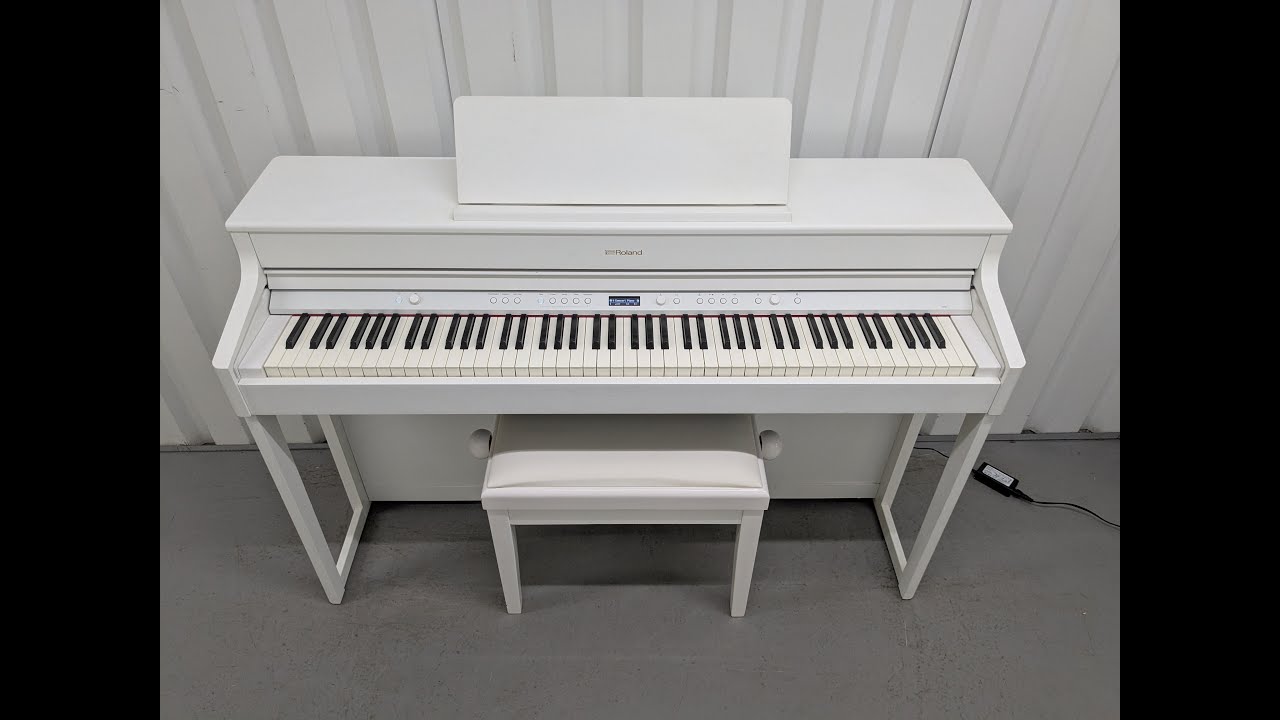 Roland HP702 Concert Class Digital Piano and stool in satin white Roland HP702 Concert Class Digital Piano and stool in satin white