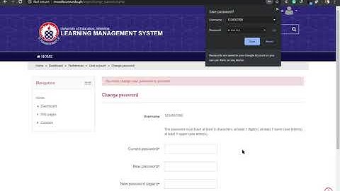How to Log into UEW LMS after Password Reset